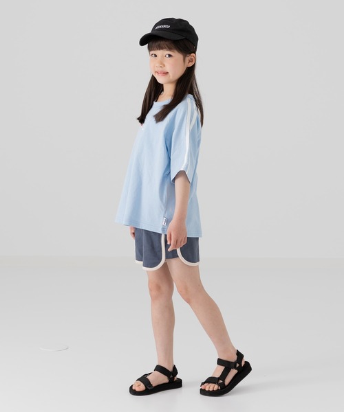 chil2（チルツー）の「綿100％ パイピングショートパンツ（その他パンツ・キッズ・ブラック/ベージュ/ミント/ブラウン/ラベンダー/チャコールグレー/スモークピンク/サックスブルー・140cm/130cm/120cm/110cm/100cm/90㎝/80ｃｍ/150cm）」の17枚目の写真
