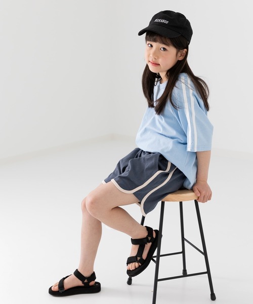 chil2（チルツー）の「綿100％ パイピングショートパンツ（その他パンツ・キッズ・ブラック/ベージュ/ミント/ブラウン/ラベンダー/チャコールグレー/スモークピンク/サックスブルー・140cm/130cm/120cm/110cm/100cm/90㎝/80ｃｍ/150cm）」の19枚目の写真