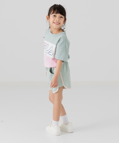 chil2（チルツー）の「綿100％ パイピングショートパンツ（その他パンツ・キッズ・ブラック/ベージュ/ミント/ブラウン/ラベンダー/チャコールグレー/スモークピンク/サックスブルー・140cm/130cm/120cm/110cm/100cm/90㎝/80ｃｍ/150cm）」の21枚目の写真