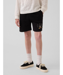 MICKEY MOUSE（ミッキーマウス）の「GapKids × ディズニー ミッキーマウス リラックスフィット GAPロゴ プルオンショートパンツ（その他パンツ）」