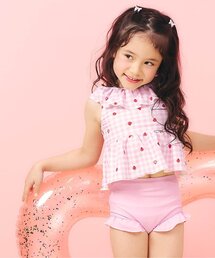 apres les cours | 【WEB限定/UVカット】フリルペプラムセパレート水着(水着)