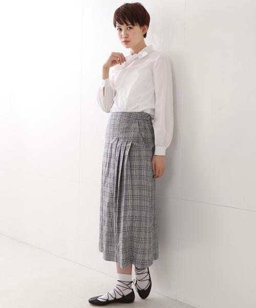 Ray BEAMS（レイビームス）の「Ray BEAMS / シャンブレー リボンカラー ブラウス（シャツ/ブラウス・レディース・ホワイト/ブルー系その他・0/1）」の5枚目の写真