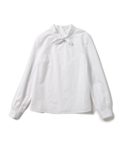 Ray BEAMS（レイビームス）の「Ray BEAMS / シャンブレー リボンカラー ブラウス（シャツ/ブラウス・レディース・ホワイト/ブルー系その他・0/1）」の6枚目の写真