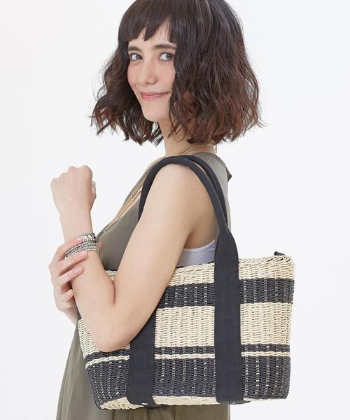 green label relaxing(グリーンレーベルリラクシング)の「CB テープハンドル かごバッグ 2016◆(かごバッグ・レディース・オフホワイト/モカ/その他1/その他2・FREE)」の10枚目の写真