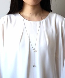 MB mint breeze（エムビーミントブリーズ）の「Y字スライダーパールネックレス（ネックレス）」