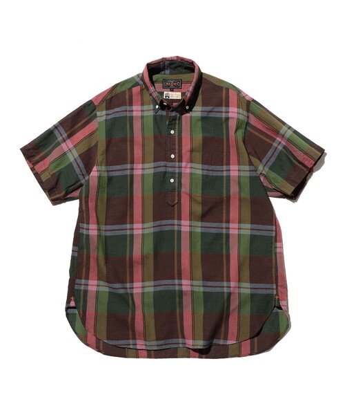 BEAMS PLUS(ビームスプラス)の「B.D. Pullover Classic-fit Madras(シャツ/ブラウス・メンズ・ブルー/グリーン/ブラウン・MEDIUM/LARGE/X-LARGE/SMALL)」の2枚目の写真