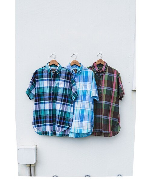 BEAMS PLUS(ビームスプラス)の「B.D. Pullover Classic-fit Madras(シャツ/ブラウス・メンズ・ブルー/グリーン/ブラウン・MEDIUM/LARGE/X-LARGE/SMALL)」の7枚目の写真