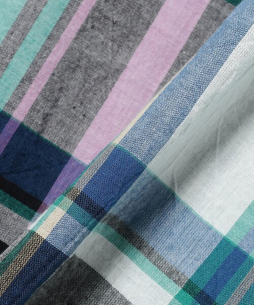 BEAMS PLUS(ビームスプラス)の「B.D. Pullover Classic-fit Madras(シャツ/ブラウス・メンズ・ブルー/グリーン/ブラウン・MEDIUM/LARGE/X-LARGE/SMALL)」の7枚目の写真
