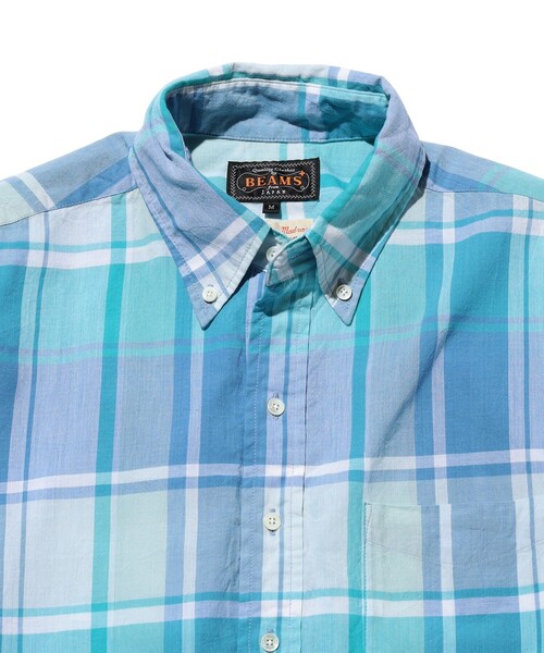 BEAMS PLUS(ビームスプラス)の「B.D. Pullover Classic-fit Madras(シャツ/ブラウス・メンズ・ブルー/グリーン/ブラウン・MEDIUM/LARGE/X-LARGE/SMALL)」の9枚目の写真