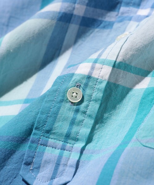 BEAMS PLUS(ビームスプラス)の「B.D. Pullover Classic-fit Madras(シャツ/ブラウス・メンズ・ブルー/グリーン/ブラウン・MEDIUM/LARGE/X-LARGE/SMALL)」の13枚目の写真
