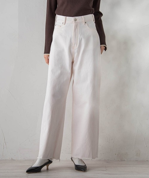 Droite lautreamont（ドロワットロートレアモン）の「カーブデニムパンツ≪洗濯機で洗える≫（デニムパンツ・レディース・ピンク/ブルー・S/M）」の17枚目の写真