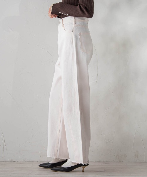 Droite lautreamont（ドロワットロートレアモン）の「カーブデニムパンツ≪洗濯機で洗える≫（デニムパンツ・レディース・ピンク/ブルー・S/M）」の18枚目の写真