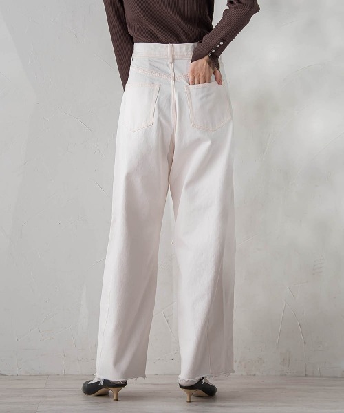 Droite lautreamont（ドロワットロートレアモン）の「カーブデニムパンツ≪洗濯機で洗える≫（デニムパンツ・レディース・ピンク/ブルー・S/M）」の19枚目の写真