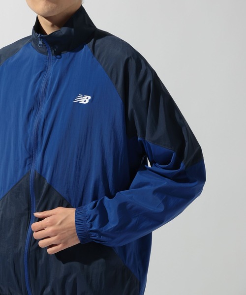 NEW BALANCE(ニューバランス)の「【New Balance(ニューバランス)】スポーツレガシージャケット(ナイロンジャケット・メンズ・ネイビー/グレー・LARGE)」の5枚目の写真