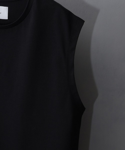 welise（ウェライズ）の「【welise/ウェライズ】シルケットライクスムースコットン ノースリーブTシャツ/接触冷感 UVカット（Tシャツ/カットソー・メンズ・ブラック系その他/ブラック/ライトグレー/ホワイト/ダークブルー・M/S/L）」の13枚目の写真