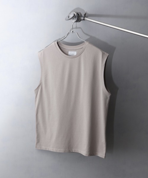 welise（ウェライズ）の「【welise/ウェライズ】シルケットライクスムースコットン ノースリーブTシャツ/接触冷感 UVカット（Tシャツ/カットソー・メンズ・ブラック系その他/ブラック/ライトグレー/ホワイト/ダークブルー・M/S/L）」の18枚目の写真