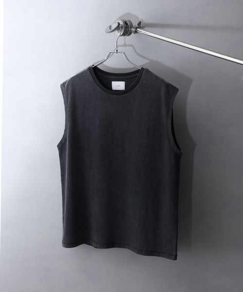 welise（ウェライズ）の「【welise/ウェライズ】シルケットライクスムースコットン ノースリーブTシャツ/接触冷感 UVカット（Tシャツ/カットソー・メンズ・ブラック系その他/ブラック/ライトグレー/ホワイト/ダークブルー・M/S/L）」の17枚目の写真