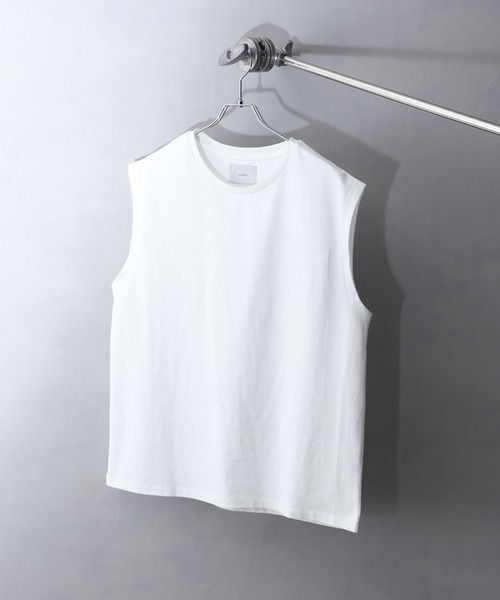 welise（ウェライズ）の「【welise/ウェライズ】シルケットライクスムースコットン ノースリーブTシャツ/接触冷感 UVカット（Tシャツ/カットソー・メンズ・ブラック系その他/ブラック/ライトグレー/ホワイト/ダークブルー・M/S/L）」の15枚目の写真