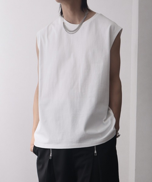 welise（ウェライズ）の「【welise/ウェライズ】シルケットライクスムースコットン ノースリーブTシャツ/接触冷感 UVカット（Tシャツ/カットソー・メンズ・ブラック系その他/ブラック/ライトグレー/ホワイト/ダークブルー・M/S/L）」の20枚目の写真