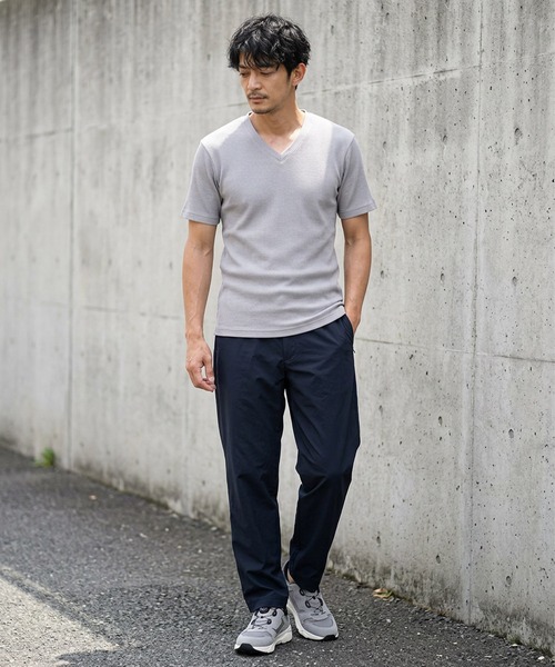TETE HOMME（テットオム）の「展開店舗限定 サーマル VネックショートスリーブTシャツ（Tシャツ/カットソー・メンズ・グレー/ホワイト/ブラック/ネイビー・X-LARGE/LARGE/MEDIUM）」の8枚目の写真