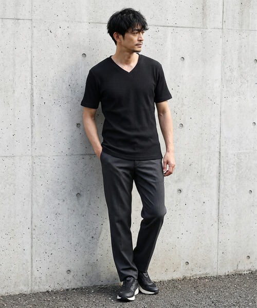 TETE HOMME（テットオム）の「展開店舗限定 サーマル VネックショートスリーブTシャツ（Tシャツ/カットソー・メンズ・グレー/ホワイト/ブラック/ネイビー・X-LARGE/LARGE/MEDIUM）」の7枚目の写真