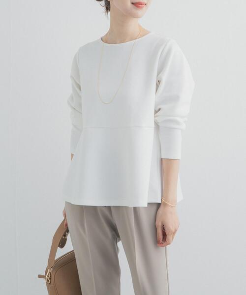 URBAN RESEARCH DOORS（アーバンリサーチドアーズ）の「ポンチペプラムプルオーバー（Tシャツ/カットソー・レディース・オフホワイト/ネイビー/ブルー系その他・FREE）」の17枚目の写真