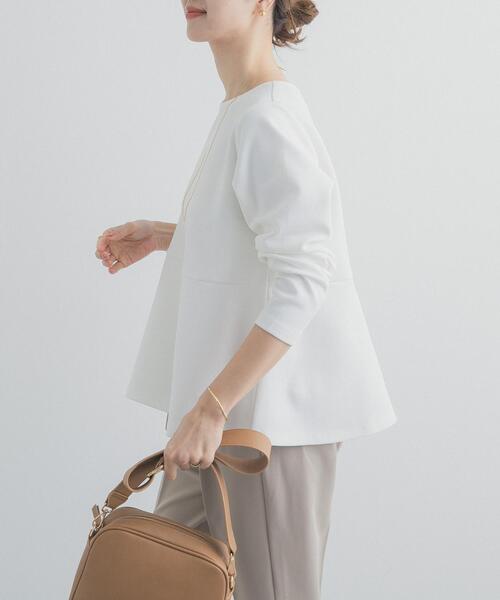 URBAN RESEARCH DOORS（アーバンリサーチドアーズ）の「ポンチペプラムプルオーバー（Tシャツ/カットソー・レディース・オフホワイト/ネイビー/ブルー系その他・FREE）」の18枚目の写真