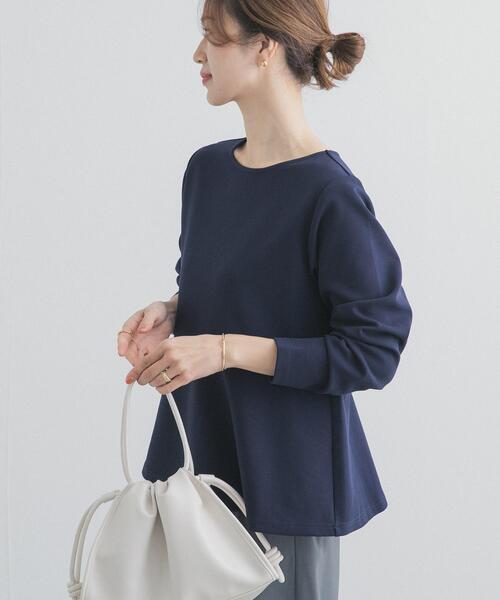 URBAN RESEARCH DOORS（アーバンリサーチドアーズ）の「ポンチペプラムプルオーバー（Tシャツ/カットソー・レディース・オフホワイト/ネイビー/ブルー系その他・FREE）」の5枚目の写真