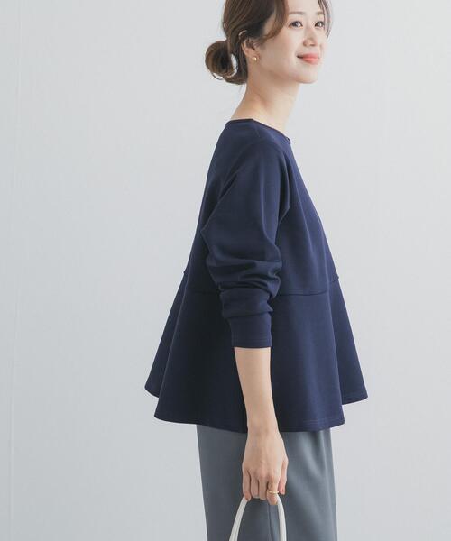 URBAN RESEARCH DOORS（アーバンリサーチドアーズ）の「ポンチペプラムプルオーバー（Tシャツ/カットソー・レディース・オフホワイト/ネイビー/ブルー系その他・FREE）」の7枚目の写真