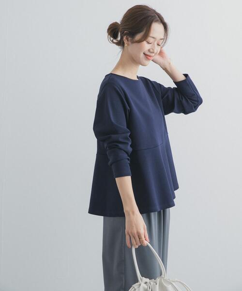 URBAN RESEARCH DOORS（アーバンリサーチドアーズ）の「ポンチペプラムプルオーバー（Tシャツ/カットソー・レディース・オフホワイト/ネイビー/ブルー系その他・FREE）」の8枚目の写真