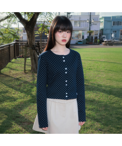 Dot Button Point Cardigan [Navy]（カーディガン/ボレロ