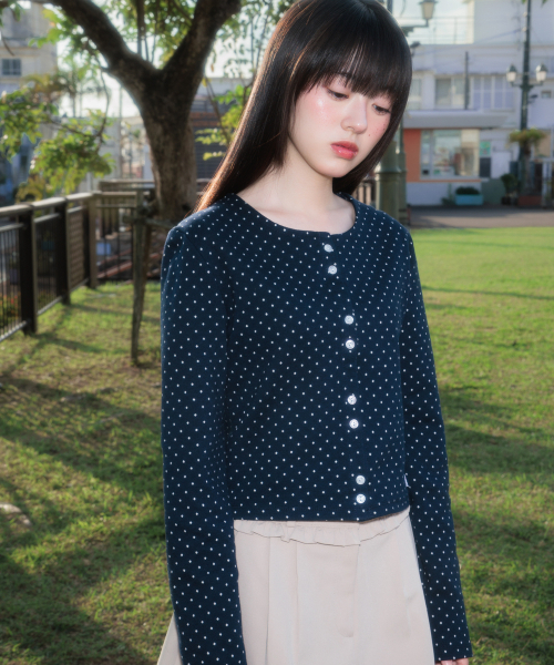 ROSEFRANTZ（ロゼフランツ）の「Dot Button Point Cardigan [Navy]（カーディガン/ボレロ・レディース・ネイビー・OS）」の2枚目の写真