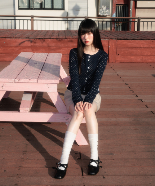 ROSEFRANTZ（ロゼフランツ）の「Dot Button Point Cardigan [Navy]（カーディガン/ボレロ・レディース・ネイビー・OS）」の4枚目の写真