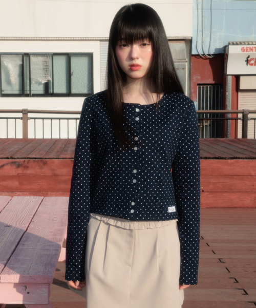 ROSEFRANTZ（ロゼフランツ）の「Dot Button Point Cardigan [Navy]（カーディガン/ボレロ・レディース・ネイビー・OS）」の6枚目の写真
