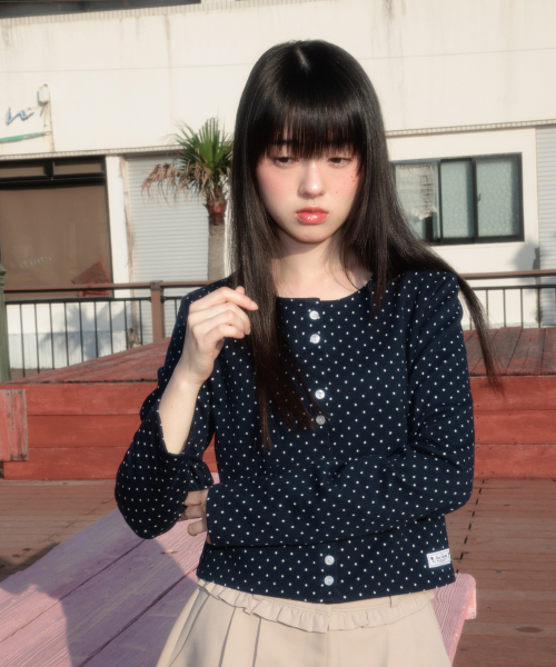 ROSEFRANTZ（ロゼフランツ）の「Dot Button Point Cardigan [Navy]（カーディガン/ボレロ・レディース・ネイビー・OS）」の8枚目の写真