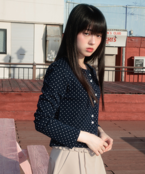 ROSEFRANTZ（ロゼフランツ）の「Dot Button Point Cardigan [Navy]（カーディガン/ボレロ・レディース・ネイビー・OS）」の9枚目の写真