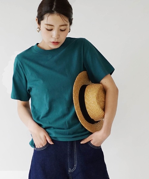 zootie(ズーティー)の「5サイズから選べる プチプラ ベーシック Tシャツ(Tシャツ/カットソー・レディース・ライトグレー/ライトブルー/ベージュ/パープル/ブラック/ネイビー/オフホワイト/カーキ/ピンク/イエロー/マジェンタ/モカ/ラベンダー/杢グレー/ブルーグリーン/チャコール・3L/S/M/L/LL)」の22枚目の写真