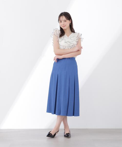 PROPORTION BODY DRESSING（プロポーションボディドレッシング）の「チュールラッフルブラウス / 1216110400（シャツ/ブラウス・レディース・ピンク/グレー/オフホワイト・SMALL/MEDIUM）」の16枚目の写真