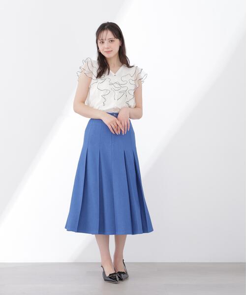 PROPORTION BODY DRESSING（プロポーションボディドレッシング）の「チュールラッフルブラウス / 1216110400（シャツ/ブラウス・レディース・ピンク/グレー/オフホワイト・SMALL/MEDIUM）」の17枚目の写真