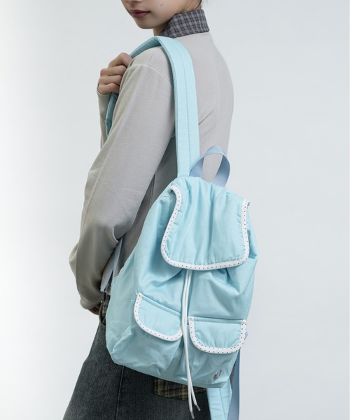 FCMM(エフシーエムエム)の「【日本限定】MINI BACKPACK / ミニバックパック(バックパック/リュック・レディース・ライトブルー/ライトグレー/ブラック・FREE)」の1枚目の写真