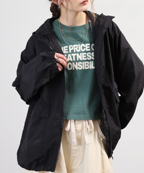 BARNDOOR(バーンドア)の「ナイロン裏プリント マウンテンパーカー 26SS(マウンテンパーカー・レディース・ブラック/ネイビー/レッド・FREE)」の7枚目の写真