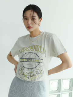 Plage - 新品☆Plage  2021SS Cut  off logo Tシャツ セール】cut off logo Tシャツ（Tシャツ/カットソー）｜Plage