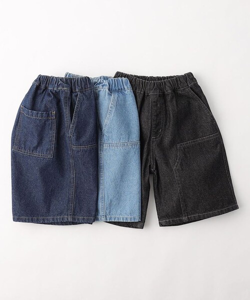 DRC branshes（ディーアールシーブランシェス）の「【WEB限定/DRC】ダブルニーデニムハーフパンツ（デニムパンツ・キッズ・ネイビー/ブラック/サックスブルー・120/110/140/100/130/150）」の8枚目の写真