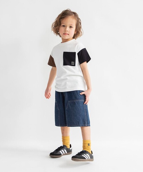 DRC branshes（ディーアールシーブランシェス）の「【WEB限定/DRC】ダブルニーデニムハーフパンツ（デニムパンツ・キッズ・ネイビー/ブラック/サックスブルー・120/110/140/100/130/150）」の17枚目の写真