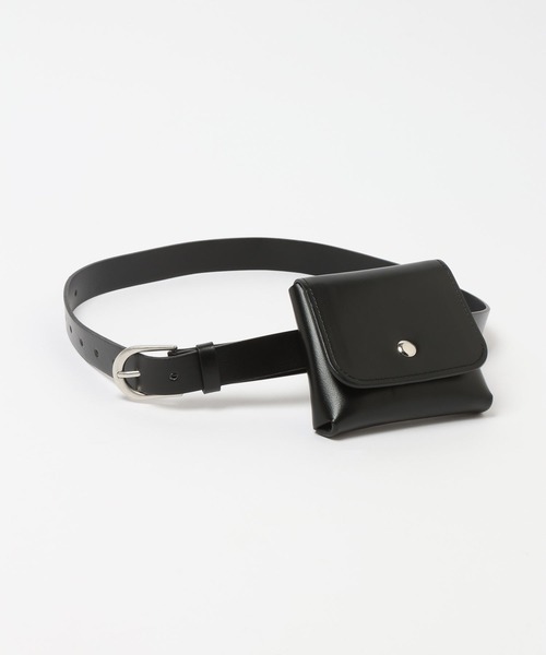 LOWRYS FARM（ローリーズファーム）の「ポーチツキ２ＷＡＹベルト 656106（ベルト・レディース・ブラック/キャメル・FREE）」の2枚目の写真