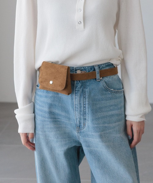 LOWRYS FARM（ローリーズファーム）の「ポーチツキ２ＷＡＹベルト 656106（ベルト・レディース・ブラック/キャメル・FREE）」の5枚目の写真