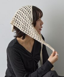 goocy（グーシー）の「透かし編みバブーシュカ（バンダナ/スカーフ）」