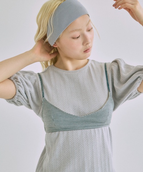 EN NEUME(エンノイム)の「Gingham Check Bra Top(その他トップス・レディース・ブラウン/ブラック/グレー・FREE)」の2枚目の写真
