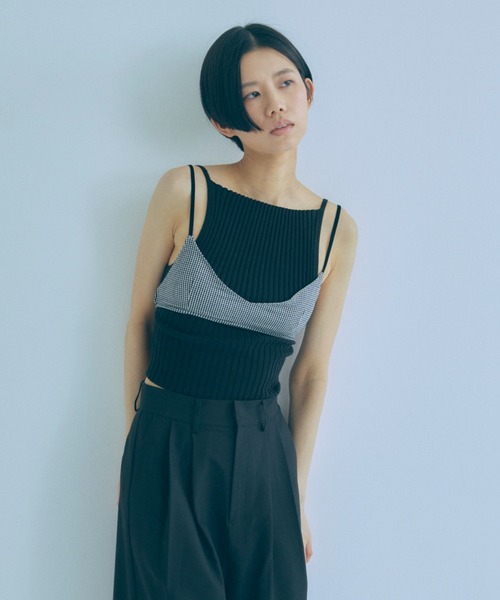 EN NEUME(エンノイム)の「Gingham Check Bra Top(その他トップス・レディース・ブラウン/ブラック/グレー・FREE)」の11枚目の写真