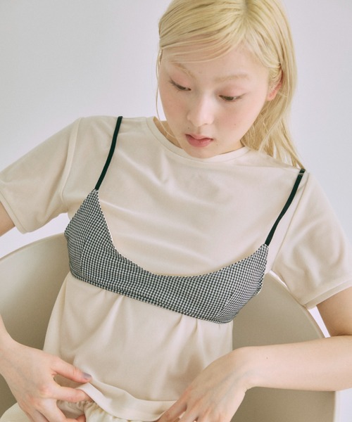 EN NEUME(エンノイム)の「Gingham Check Bra Top(その他トップス・レディース・ブラウン/ブラック/グレー・FREE)」の4枚目の写真